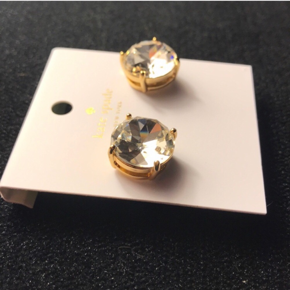 Kate Spade Large Clear stud earrings - Picture 2 of 3